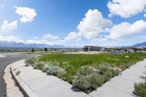 Exterior space featuring a mountain view