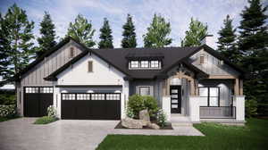 The Chestnut II Floorplan featuring Craftsman Elevation