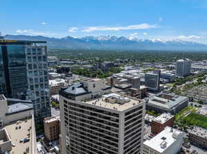 Exterior space featuring a mountain view