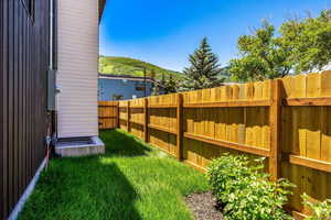 View of yard featuring a mountain view