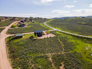 Aerial view featuring a rural view