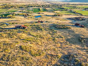 Aerial view featuring a rural view