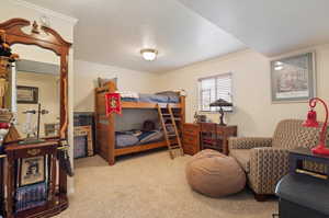 Carpeted bedroom