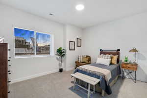 View of carpeted bedroom