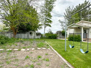 Garden Area and Swing Set