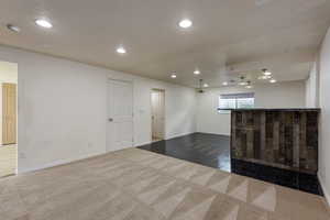 Unfurnished room with tile floors