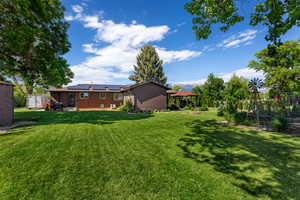 View of yard with a gazebo