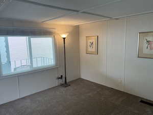 View of carpeted spare room