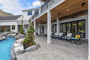 Entrance into third kitchen from pool area