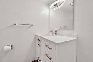 Bathroom featuring vanity