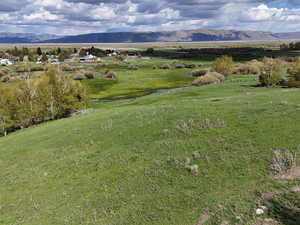 Bird's eye view with a mountain view and a rural view