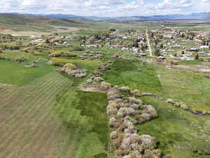 Bird's eye view featuring a mountain view