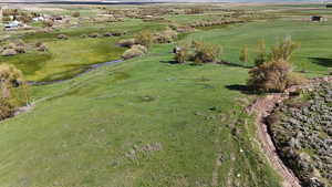 Aerial view with a rural view