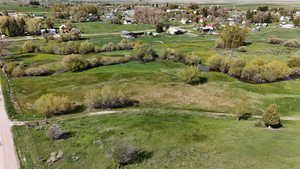 Aerial view featuring a rural view