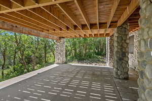 Walk out basement to this covered patio.