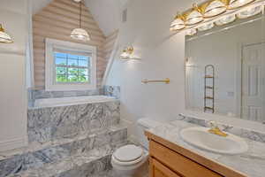 Upstairs Bathroom w/linen closet & storage.