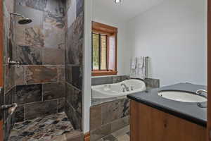 Casita/Apartment Bath with independent shower and bath and vanity