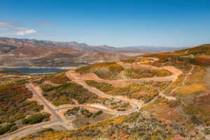 Bird's eye view featuring a mountain view