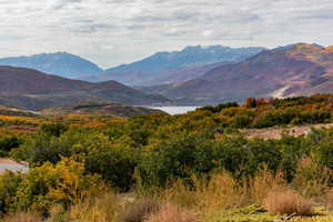 View of mountain feature with a water view