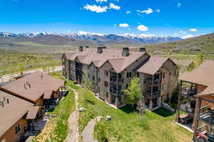 Bird's eye view featuring a mountain view