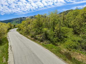 View of street featuring a mountain view