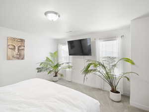 View of carpeted bedroom