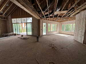 Standing in kitchen looking at dining and living room.