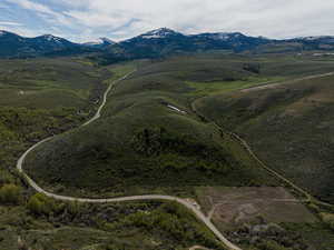 View west with Paris Peak and Paris Canyon Rd