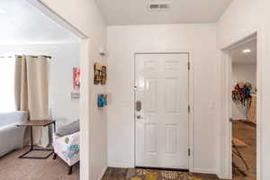 Entryway with tile flooring