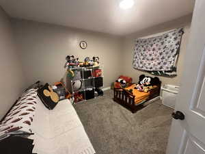 Bedroom featuring carpet flooring