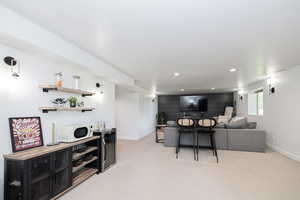 Downstairs living room with ample space