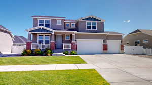 View of front of house featuring front yard and RV parking