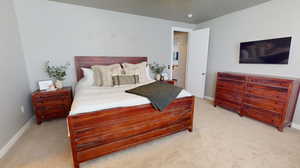 View of carpeted bedroom