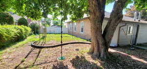 View of yard with playground