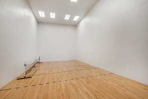 Sports court under garage