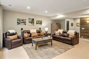 View of carpeted living room