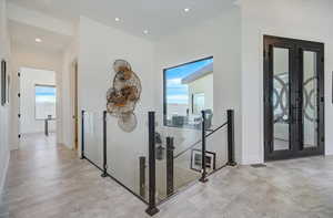 Entry with Glass Railing