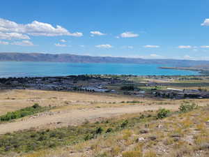 Property view of water with a mountain view