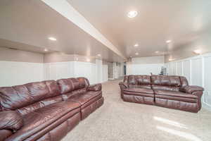 View of carpeted living room