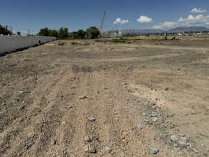 View of yard with a mountain view