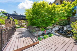 Deck with a pergola