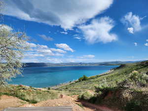 view of water featuring a mountain view