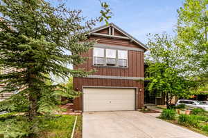 View of front of house featuring a garage.