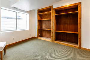 5th Bedroom area with large shelving area.