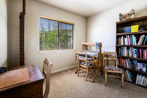 View of carpeted office space