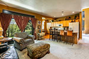 View of carpeted living room