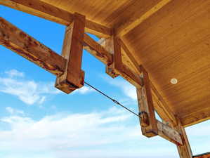 Details featuring beam ceiling and wood ceiling