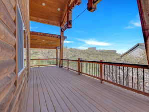 View of wooden terrace