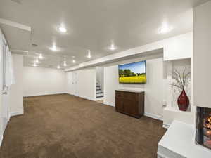 View of carpeted living room