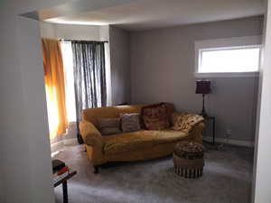 View of carpeted living room